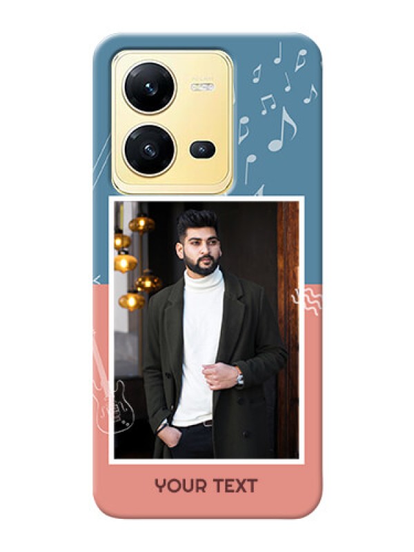 Custom Vivo V25 5G Phone Back Covers with Color Musical Note Design