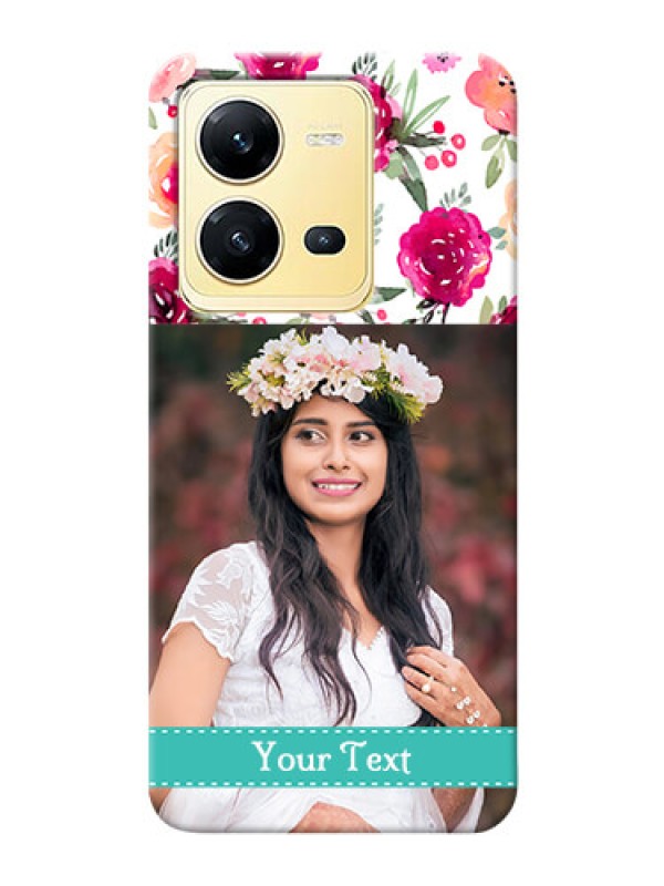 Custom Vivo V25 5G Personalized Mobile Cases: Watercolor Floral Design