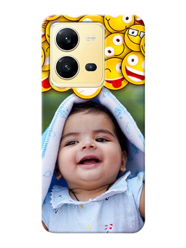 Custom Vivo V25 5G Custom Phone Cases with Smiley Emoji Design