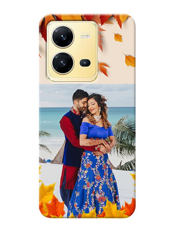 Custom Vivo V25 5G Mobile Phone Cases: Autumn Maple Leaves Design