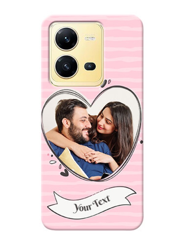 Custom Vivo V25 5G custom mobile phone covers: Vintage Heart Design