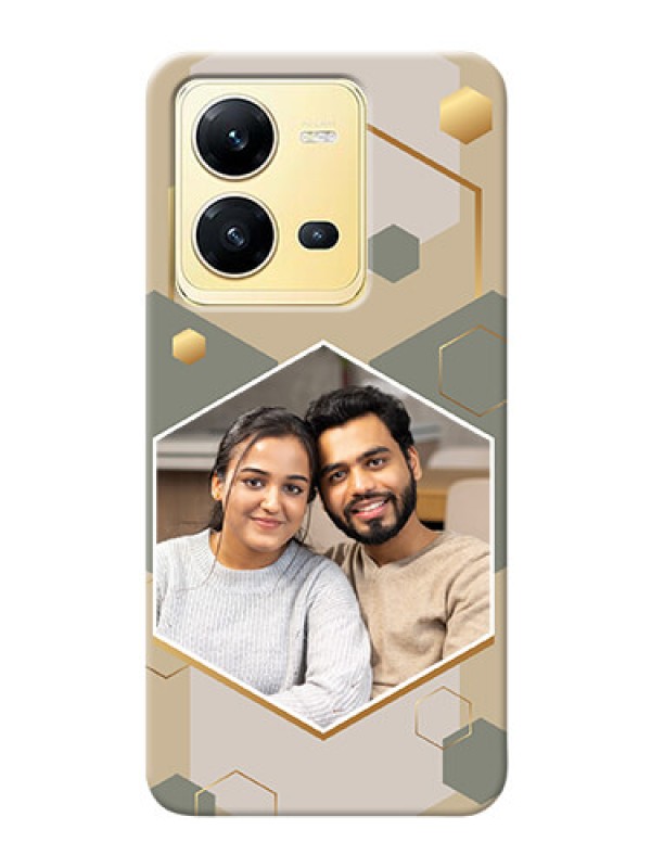 Custom Vivo V25 5G Phone Back Covers: Stylish Hexagon Pattern Design