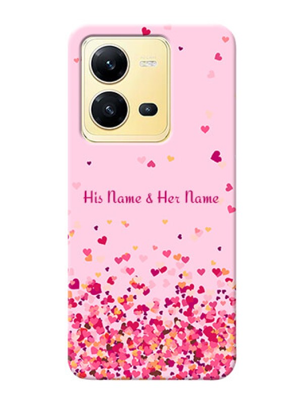Custom Vivo V25 5G Phone Back Covers: Floating Hearts Design
