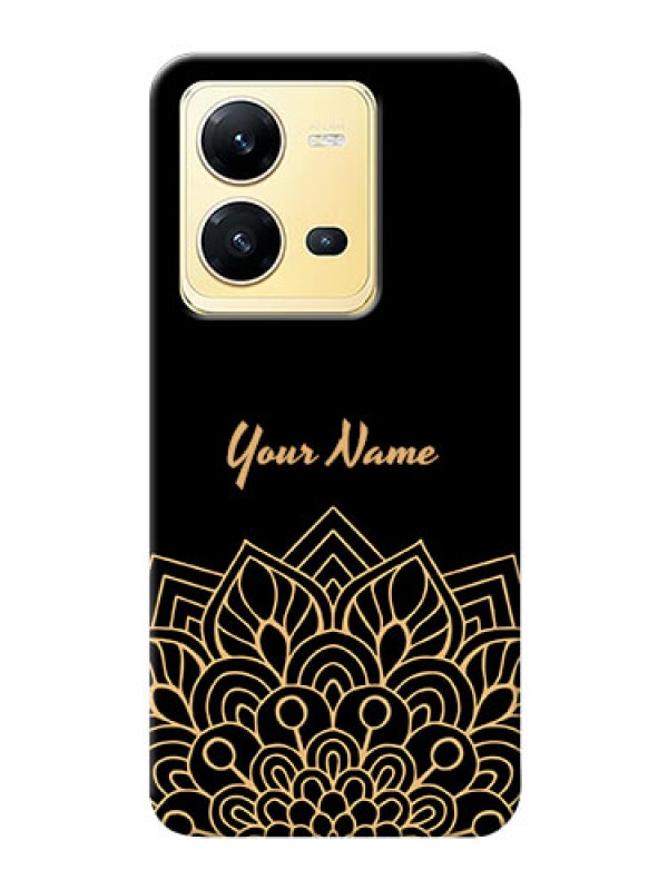 Custom Vivo V25 5G Back Covers: Golden mandala Design