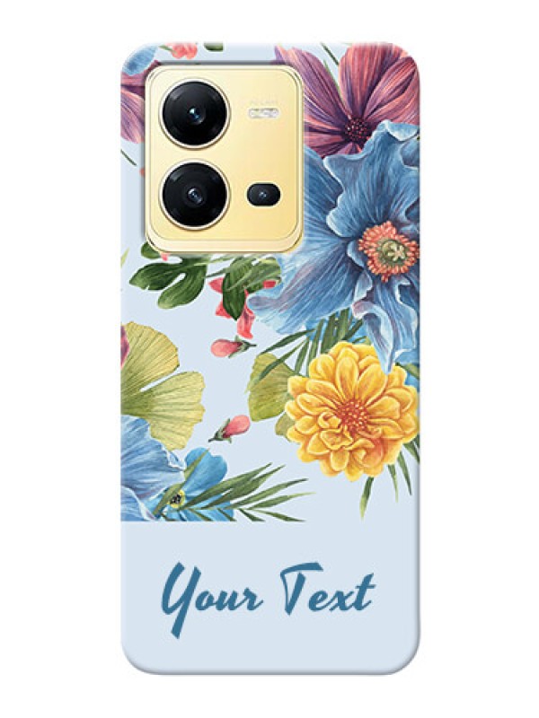 Custom Vivo V25 5G Custom Phone Cases: Stunning Watercolored Flowers Painting Design
