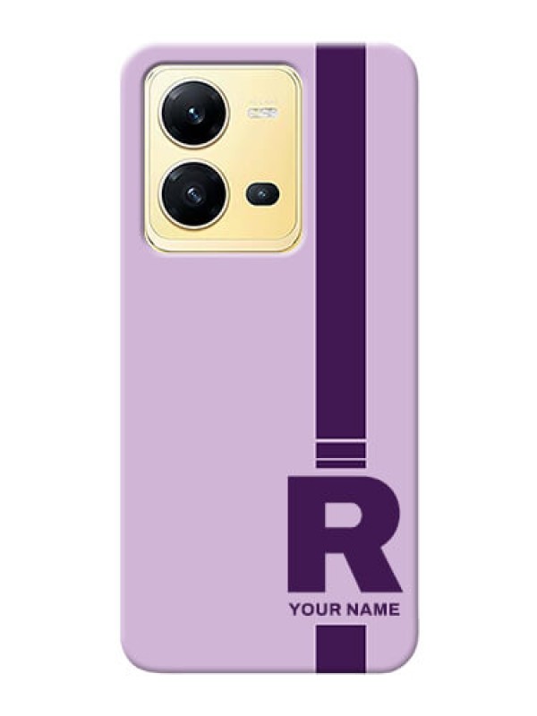 Custom Vivo V25 5G Custom Phone Covers: Simple dual tone stripe with name Design