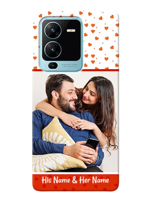 Custom Vivo V25 Pro 5G Phone Back Covers: Orange Love Symbol Design