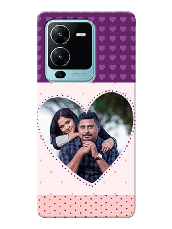 Custom Vivo V25 Pro 5G Mobile Back Covers: Violet Love Dots Design