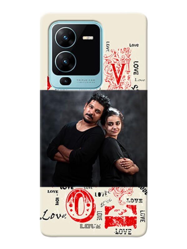Custom Vivo V25 Pro 5G mobile cases online: Trendy Love Design Case