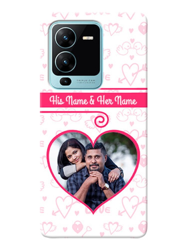 Custom Vivo V25 Pro 5G Personalized Phone Cases: Heart Shape Love Design