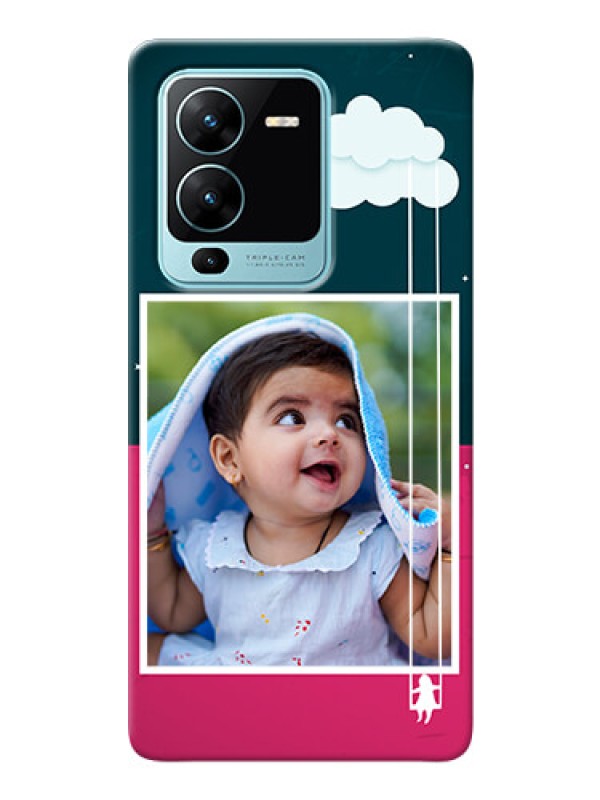 Custom Vivo V25 Pro 5G custom phone covers: Cute Girl with Cloud Design