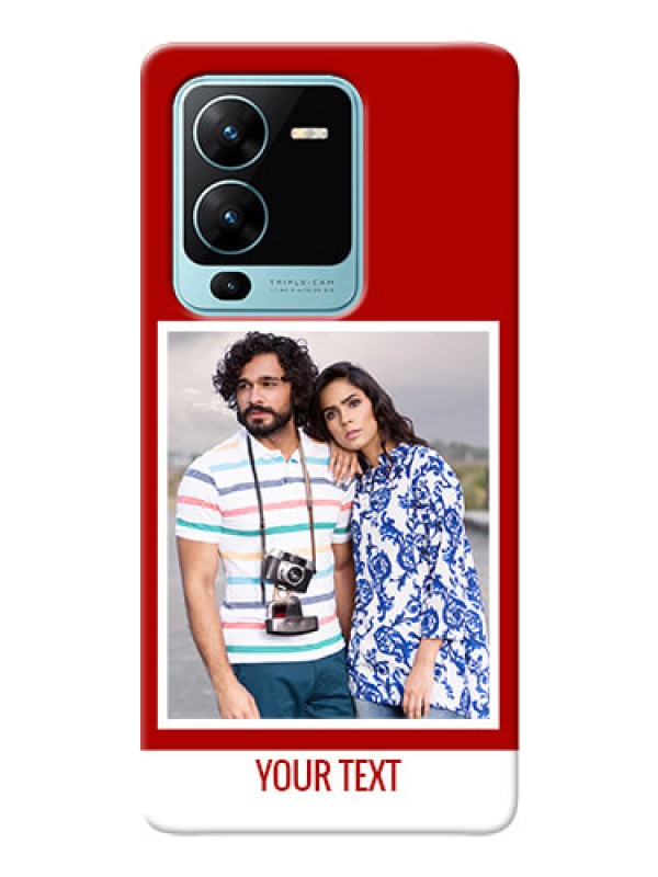 Custom Vivo V25 Pro 5G mobile phone covers: Simple Red Color Design