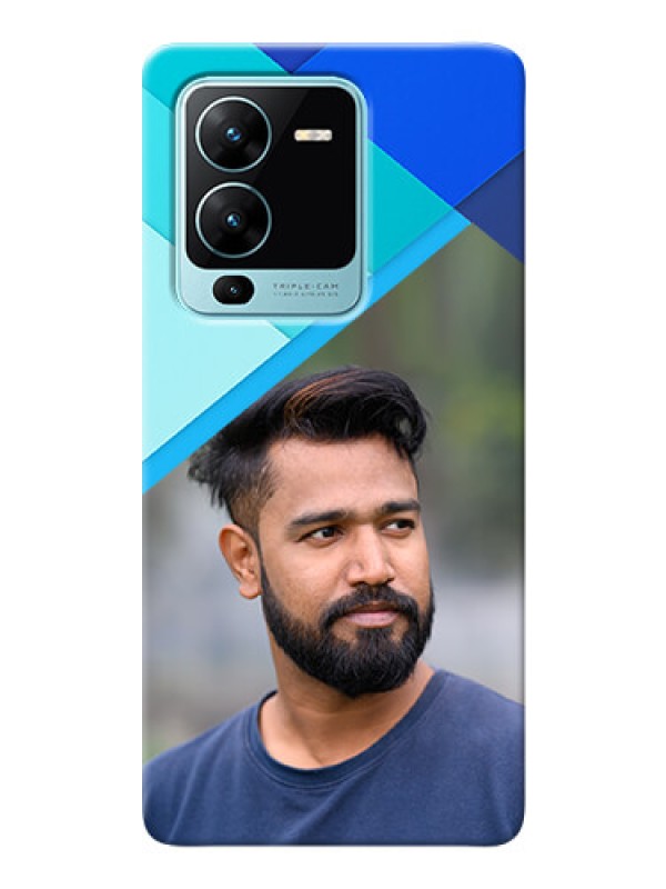 Custom Vivo V25 Pro 5G Phone Cases Online: Blue Abstract Cover Design
