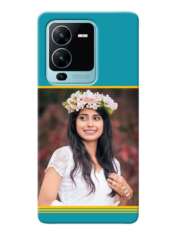 Custom Vivo V25 Pro 5G personalized phone covers: Yellow & Blue Design 