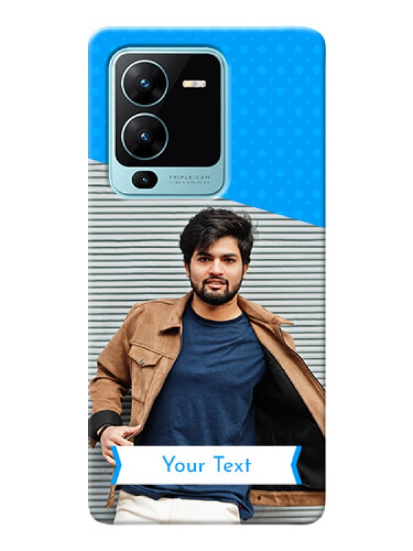 Custom Vivo V25 Pro 5G Personalized Mobile Covers: Simple Blue Color Dotted Design