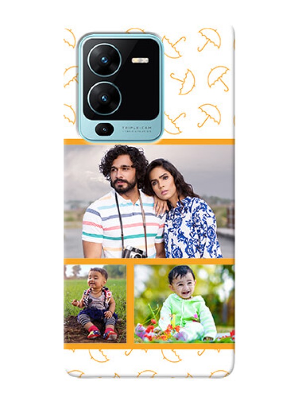 Custom Vivo V25 Pro 5G Personalised Phone Cases: Yellow Pattern Design