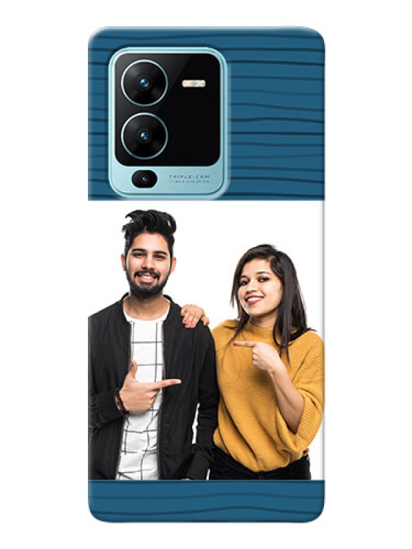 Custom Vivo V25 Pro 5G Custom Phone Cases: Blue Pattern Cover Design