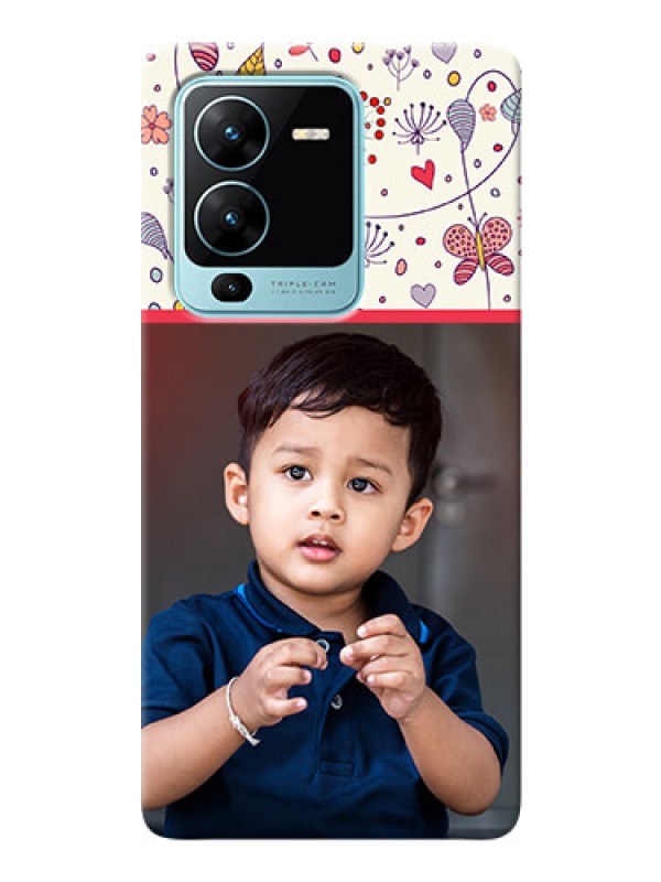 Custom Vivo V25 Pro 5G phone back covers: Premium Floral Design