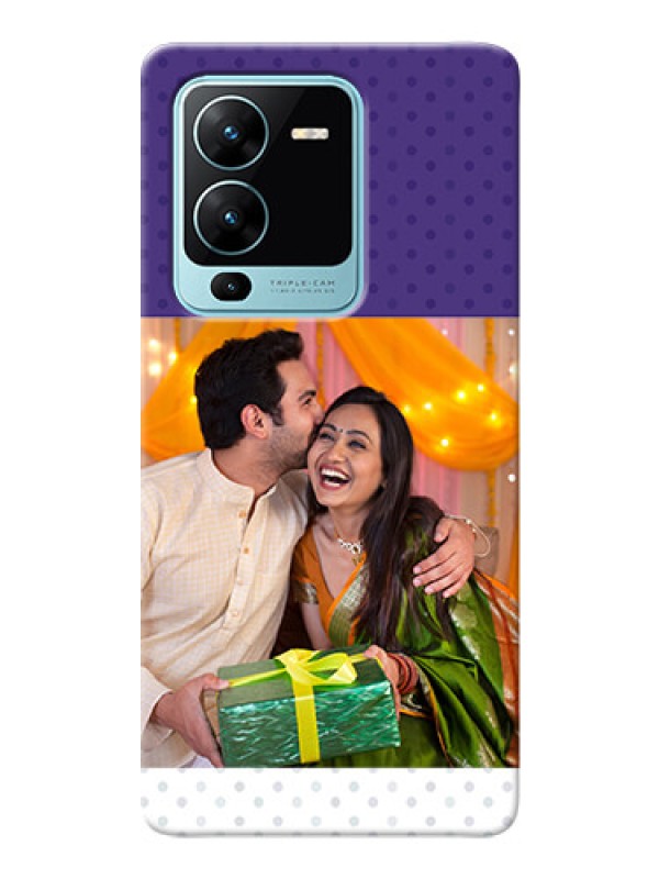 Custom Vivo V25 Pro 5G mobile phone cases: Violet Pattern Design