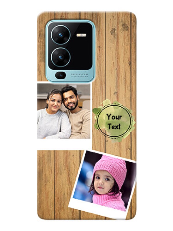 Custom Vivo V25 Pro 5G Custom Mobile Phone Covers: Wooden Texture Design