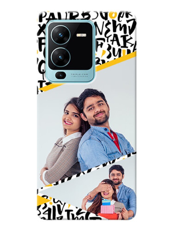 Custom Vivo V25 Pro 5G Phone Back Covers: Letters Pattern Design