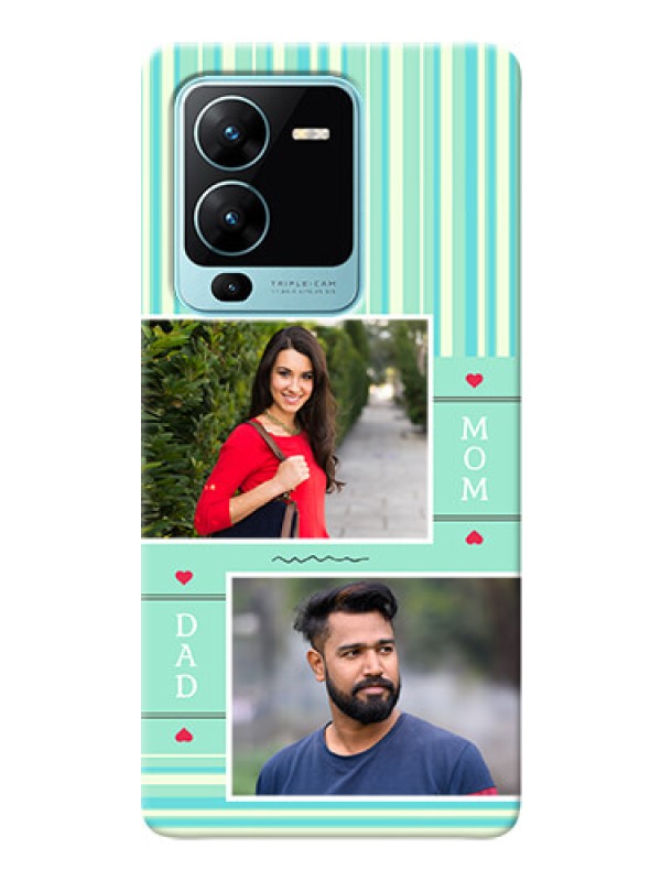 Custom Vivo V25 Pro 5G custom mobile phone covers: Mom & Dad Pic Design