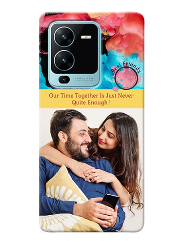 Custom Vivo V25 Pro 5G Mobile Cases: Quote with Acrylic Painting Design