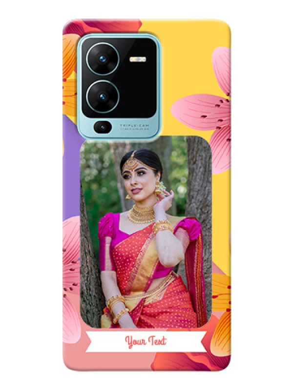 Custom Vivo V25 Pro 5G Mobile Covers: 3 Image With Vintage Floral Design