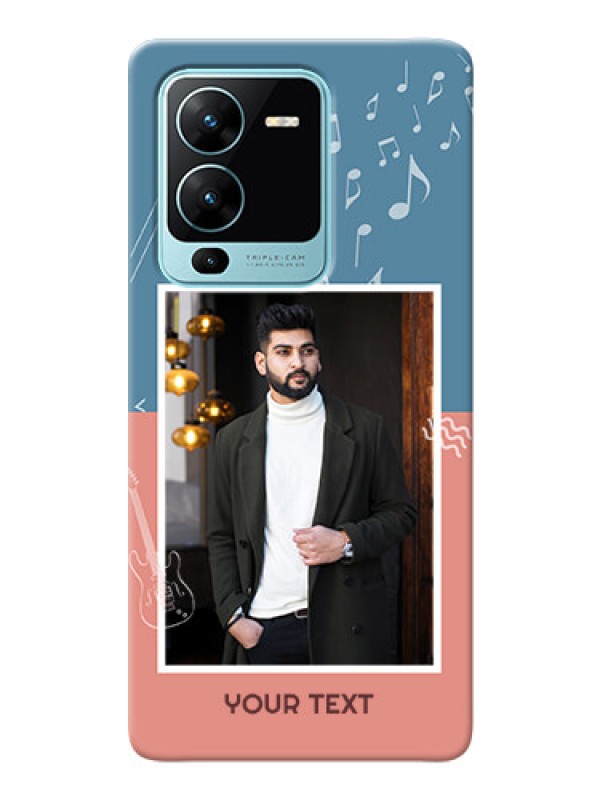 Custom Vivo V25 Pro 5G Phone Back Covers with Color Musical Note Design