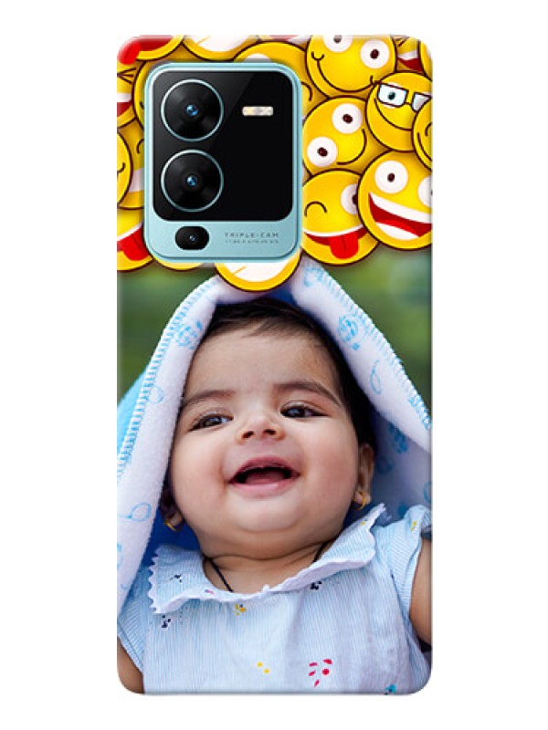 Custom Vivo V25 Pro 5G Custom Phone Cases with Smiley Emoji Design