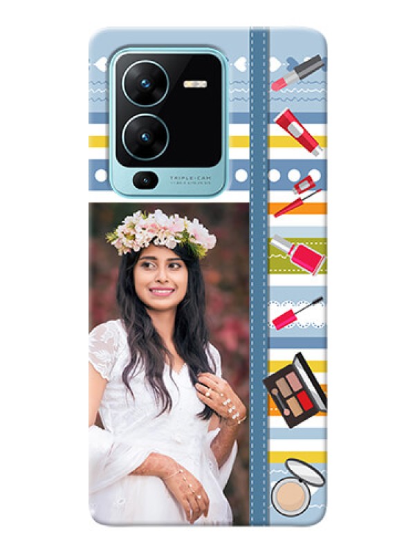 Custom Vivo V25 Pro 5G Personalized Mobile Cases: Makeup Icons Design