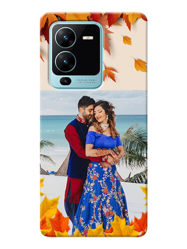 Custom Vivo V25 Pro 5G Mobile Phone Cases: Autumn Maple Leaves Design
