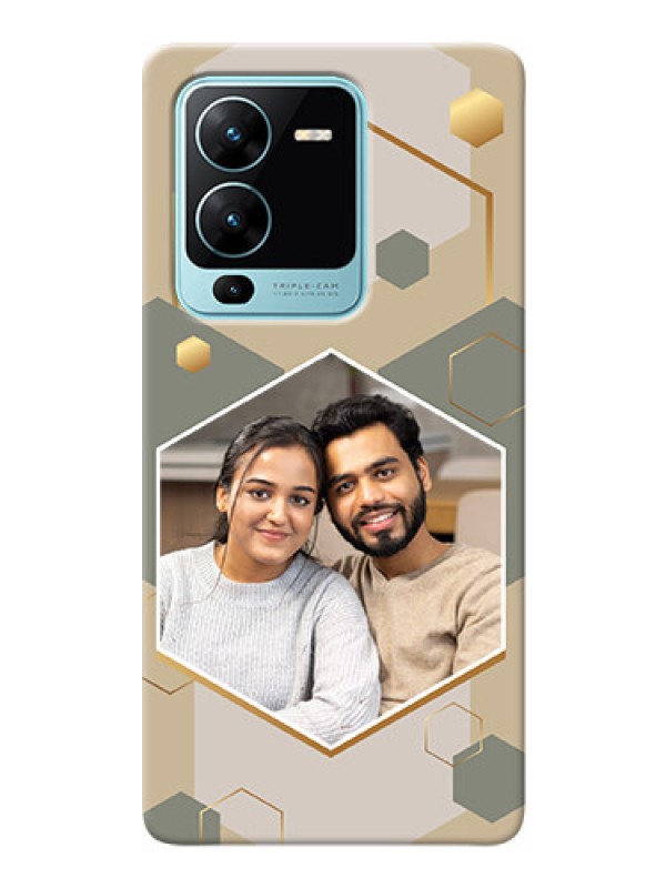 Custom Vivo V25 Pro 5G Phone Back Covers: Stylish Hexagon Pattern Design
