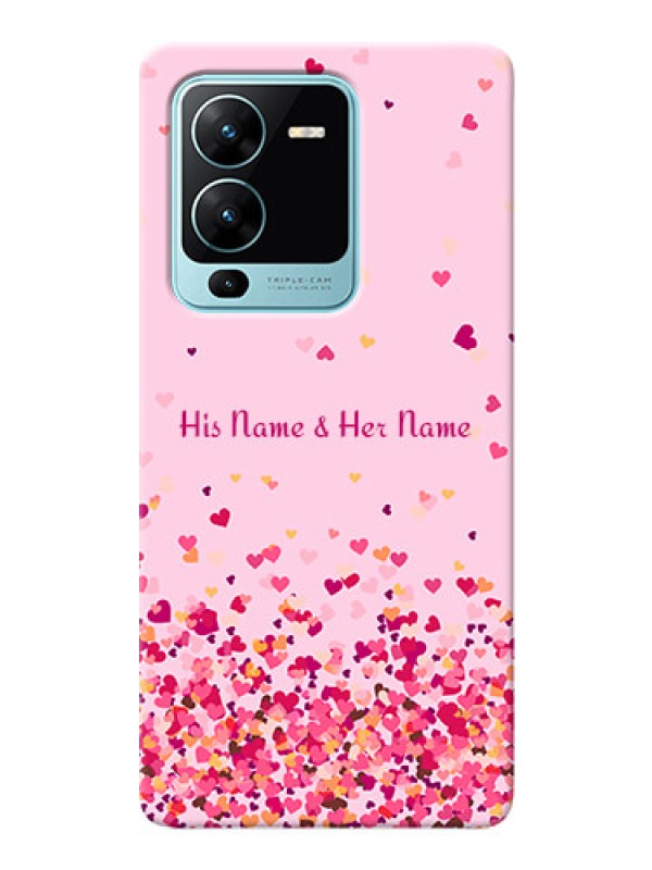 Custom Vivo V25 Pro 5G Phone Back Covers: Floating Hearts Design