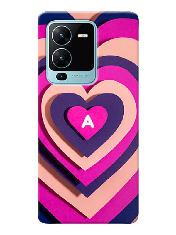 Custom Vivo V25 Pro 5G Custom Mobile Case with Cute Heart Pattern Design