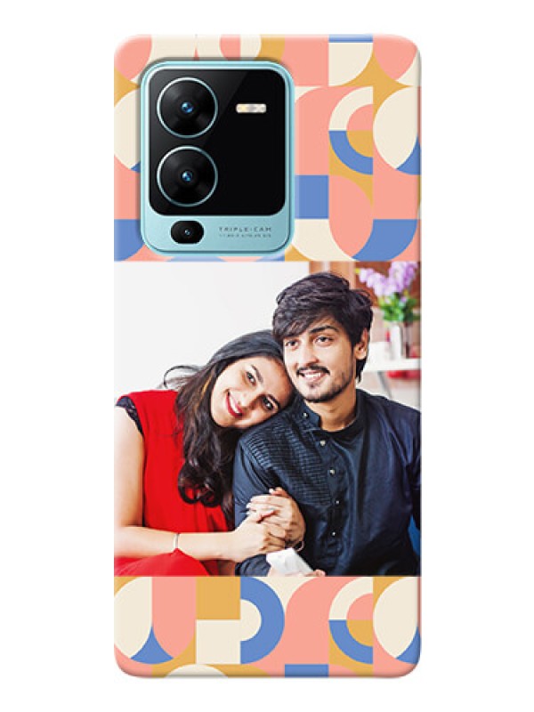 Custom Vivo V25 Pro 5G Custom Phone Covers: Semi-circle Maze Pattern Design