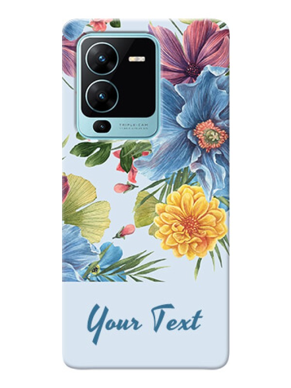Custom Vivo V25 Pro 5G Custom Phone Cases: Stunning Watercolored Flowers Painting Design