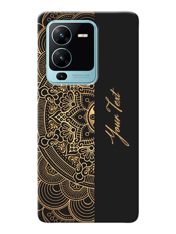 Custom Vivo V25 Pro 5G Back Covers: Mandala art with custom text Design