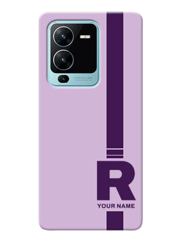 Custom Vivo V25 Pro 5G Custom Phone Covers: Simple dual tone stripe with name Design