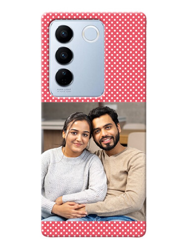Custom Vivo V27 5G Custom Mobile Case with White Dotted Design