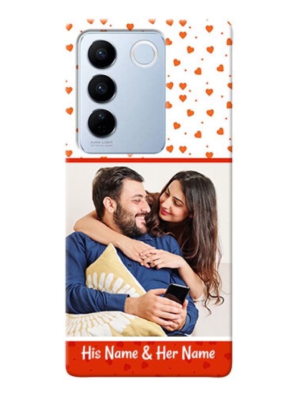 Custom Vivo V27 5G Phone Back Covers: Orange Love Symbol Design