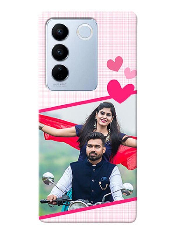 Custom Vivo V27 5G Personalised Phone Cases: Love Shape Heart Design