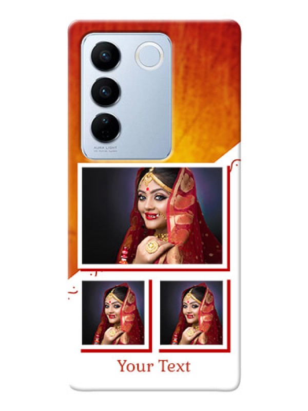 Custom Vivo V27 5G Personalised Phone Cases: Wedding Memories Design 