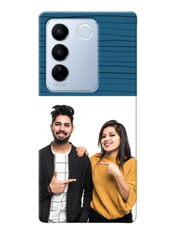 Custom Vivo V27 5G Custom Phone Cases: Blue Pattern Cover Design
