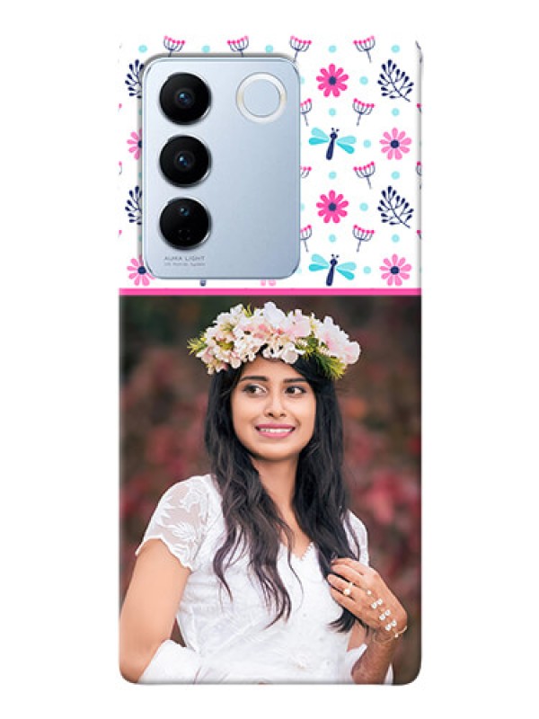 Custom Vivo V27 5G Mobile Covers: Colorful Flower Design