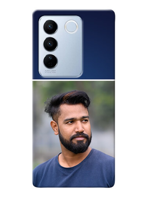 Custom Vivo V27 5G Mobile Cases: Simple Royal Blue Design
