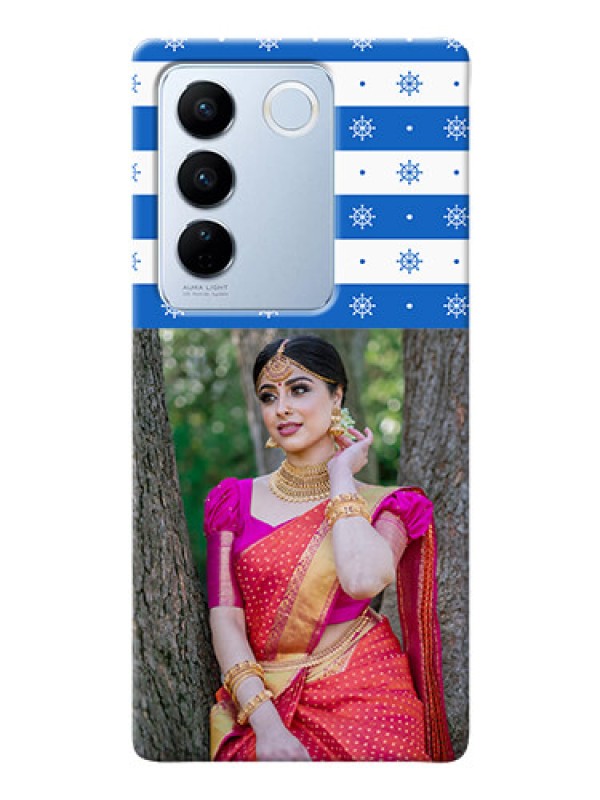 Custom Vivo V27 5G custom mobile covers: Snow Pattern Design