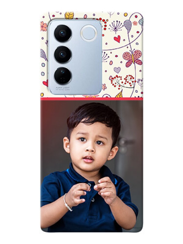 Custom Vivo V27 5G phone back covers: Premium Floral Design
