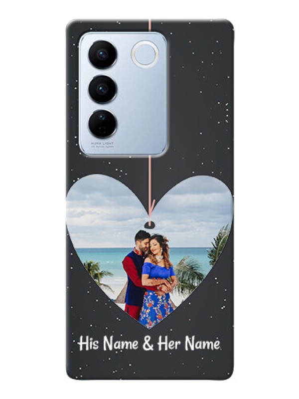Custom Vivo V27 5G custom phone cases: Hanging Heart Design