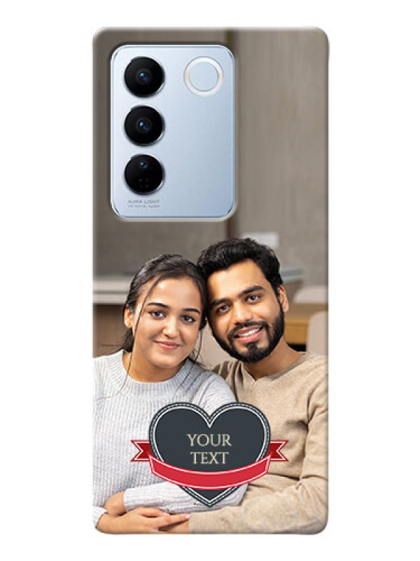 Custom Vivo V27 5G mobile back covers online: Just Married Couple Design